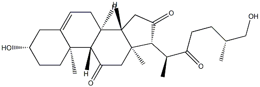 (25R)-3β,26-Dihydroxycholest-5-ene-11,16,22-trione 结构式