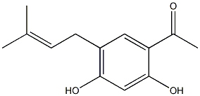 1-[2,4-dihydroxy-5-(3-methyl-2-butenyl)phenyl]ethanone 结构式