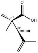 Cyclopropanecarboxylic acid, 1,2-dimethyl-2-(1-methylethenyl)-, (1R,2R)-rel- (9CI) 结构式