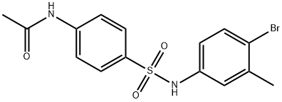 4-(4-Bromo-3-methylphenylsulfamoyl)acetanilide, 97% 结构式