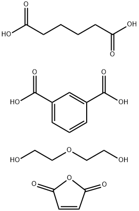 3-氧杂-1,5-戊二醇与己二酸、顺丁烯二酸酐和异苯二甲酸的聚合物 结构式