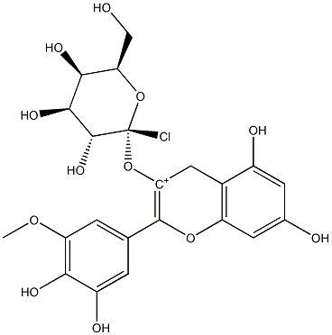 氯化矮牵牛素半乳糖苷 结构式