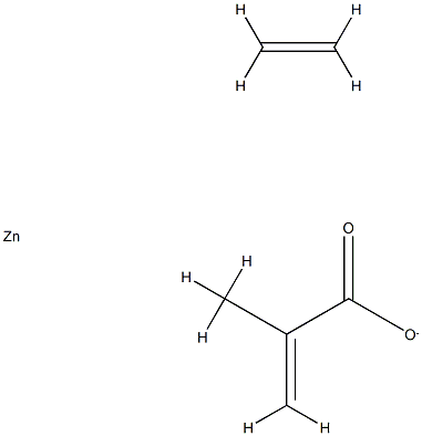 2-甲基丙烯酸、乙烯的聚合物锌盐 结构式