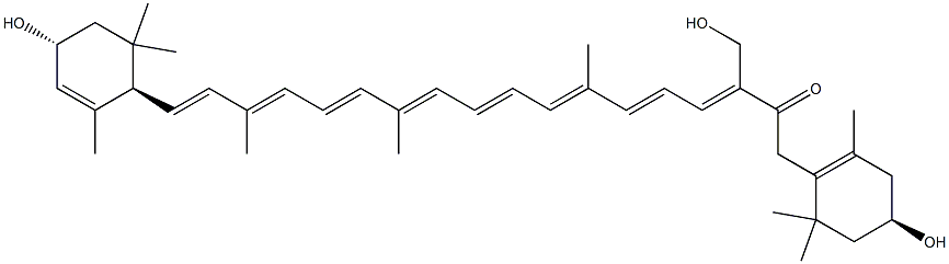 (3R,3'R,6'R)-7,8-Dihydro-8-oxo-β,ε-carotene-3,3',19-triol 结构式