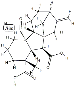 1-Methyl-8-methylenegibbane-1α,4aα,10β-tricarboxylic acid 结构式