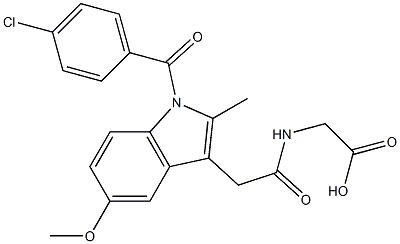 N-indomethacycloglycine 结构式