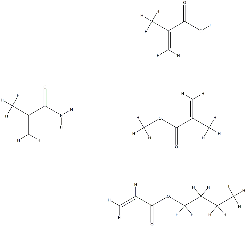 丙烯酸丁酯、甲基丙烯酸甲酯、甲基丙烯酰胺、甲基丙烯酸的聚合物 结构式
