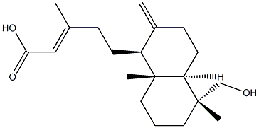 5-[(1S,4aα)-Decahydro-5α-(hydroxymethyl)-5,8aβ-dimethyl-2-methylenenaphthalen-1β-yl]-3-methyl-2-pentenoic acid 结构式