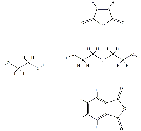 1,3-Isobenzofurandione, polymer with 1,2-ethanediol, 2,5-furandione and 2,2-oxybisethanol 结构式