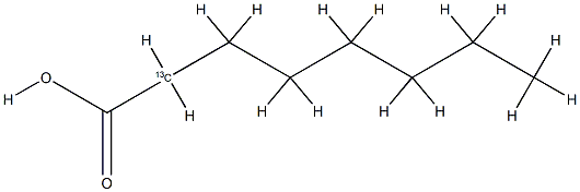 羊脂酸-2-13C 结构式