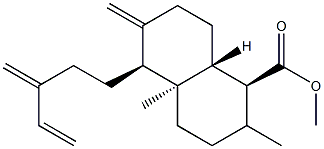 (1S,8aα)-Decahydro-1,4aβ-dimethyl-6-methylene-5β-(3-methylene-4-pentenyl)-1β-naphthalenecarboxylic acid methyl ester 结构式