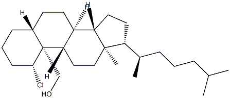 1β-Chloro-5α-cholestan-19-ol 结构式