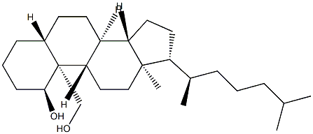 5α-Cholestane-1α,19-diol 结构式