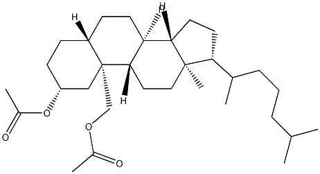 5α-Cholestane-2α,19-diol diacetate 结构式