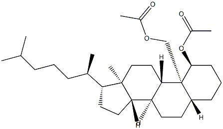 5α-Cholestane-1α,19-diol diacetate 结构式