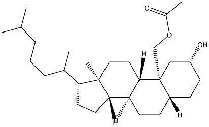 5α-Cholestane-2α,19-diol 19-acetate 结构式