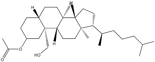 5α-Cholestane-2α,19-diol 2-acetate 结构式