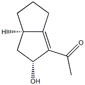 Ethanone, 1-[(2R,3aR)-2,3,3a,4,5,6-hexahydro-2-hydroxy-1-pentalenyl]-, rel- 结构式