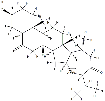 16β,24-Epoxy-3β-hydroxy-5α-cholestane-6,23-dione 结构式