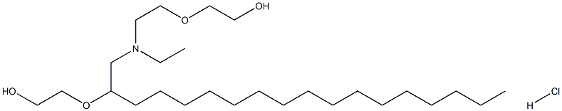 Poly(oxy-1,2-ethanediyl), α,α'[(octadecylimino) di-2,1-ethanediyl]bis[ω-hydroxy-, hydrochloride 结构式