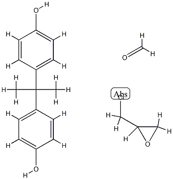 4,4'-亚异丙基双苯酚与氯甲基环氧乙烷和甲醛的聚合物 结构式