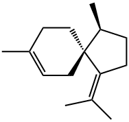 (1S,5S)-1β,8-Dimethyl-4-(1-methylethylidene)spiro[4.5]dec-7-ene 结构式