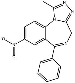 硝唑仑 结构式