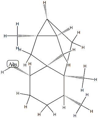 (1S,1aβ,7aβ)-Decahydro-1,6β,6aβ-trimethyl-1α,2aα-methano-2aH-cyclopropa[b]naphthalen-3β-ol 结构式