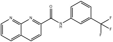 1,8-Naphthyridine-2-carboxamide,N-[3-(trifluoromethyl)phenyl]-(9CI) 结构式