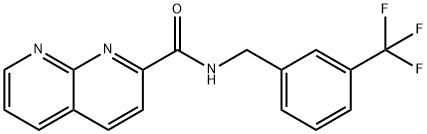 1,8-Naphthyridine-2-carboxamide,N-[[3-(trifluoromethyl)phenyl]methyl]-(9CI) 结构式