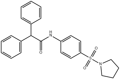 2,2-diphenyl-N-[4-(1-pyrrolidinylsulfonyl)phenyl]acetamide 结构式