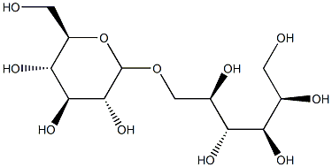 1-O-Α-D-吡喃葡萄糖基-D-甘露糖醇 结构式