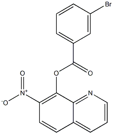 7-Nitro-8-quinolyl=m-bromobenzoate 结构式