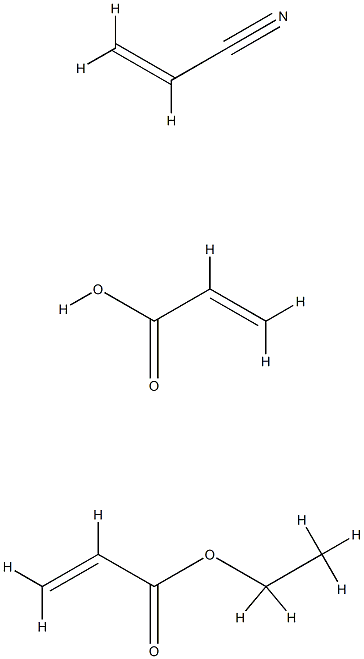 2-Propenoic acid, polymer with ethyl 2-propenoate and 2-propenenitrile 结构式