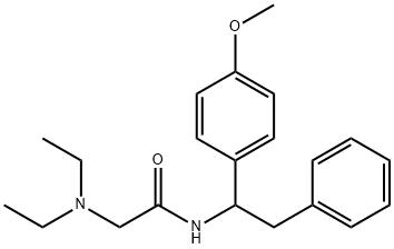 2-(Diethylamino)-N-[α-(p-methoxyphenyl)phenethyl]acetamide 结构式