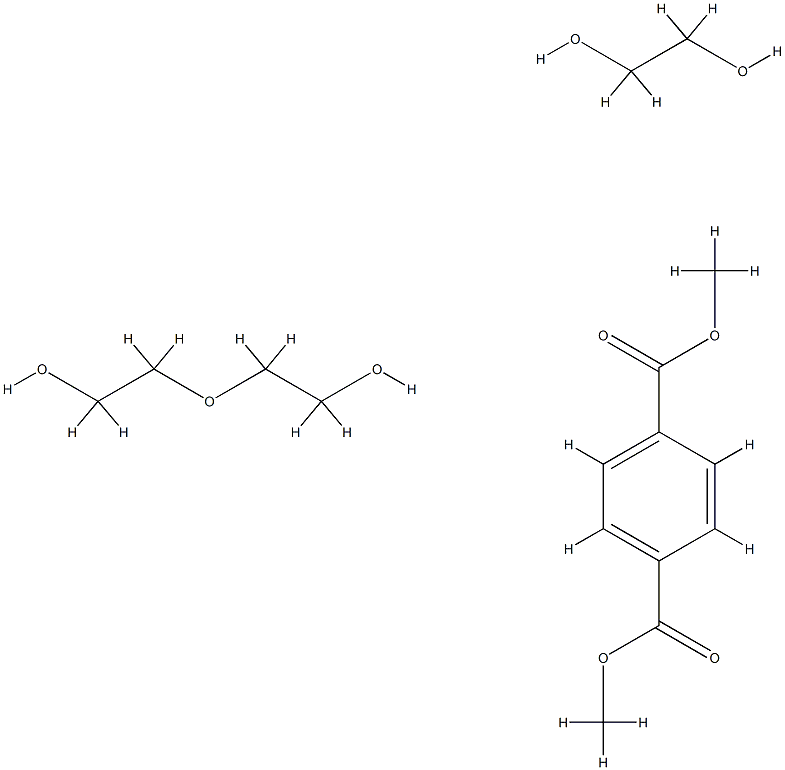 1,4-苯二甲酸二甲酯与1,2-乙二醇和2,2’-氧双[乙醇]的聚合物 结构式