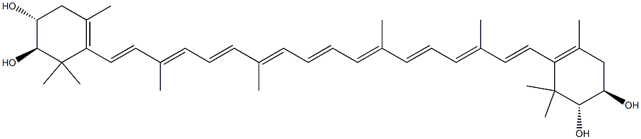 (2R,2'R,3R,3'R)-β,β-Carotene-2,2',3,3'-tetrol 结构式