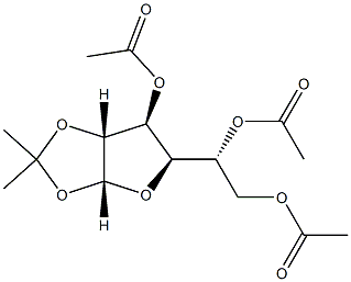 1-O,2-O-Isopropylidene-α-D-glucofuranose 3,5,6-triacetate 结构式