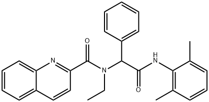 2-Quinolinecarboxamide,N-[2-[(2,6-dimethylphenyl)amino]-2-oxo-1-phenylethyl]-N-ethyl-(9CI) 结构式