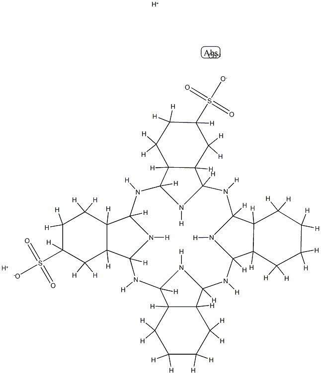 dihydrogen [29H,31H-phthalocyaninedisulphonato(4-)-N29,N30,N31,N32]cobaltate(2-) 结构式