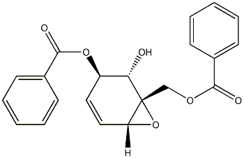 (1S,6α)-1α-(Benzoyloxy)methyl-7-oxabicyclo[4.1.0]hept-4-ene-2β,3α-diol 3-benzoate 结构式