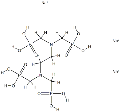 trisodium pentahydrogen [ethane-1,2-diylbis[nitrilobis(methylene)]]tetrakisphosphonate 结构式