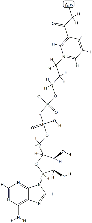 3-((3-bromoacetylpyridinio)propyl)adenosine pyrophosphate 结构式