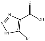 4-溴-1H-1,2,3-三唑-5-羧酸 结构式