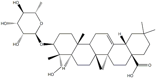 Hederagenin 3-O-α-L-rhamnopyranoside 结构式