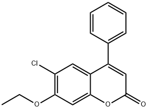 6-chloro-7-ethoxy-4-phenyl-2H-chromen-2-one 结构式