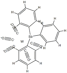 Tungsten, pentacarbonyl(triphenylstibine)-(OC-6-22)- 结构式