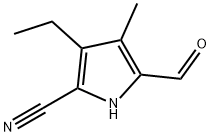 1H-Pyrrole-2-carbonitrile,3-ethyl-5-formyl-4-methyl-(9CI) 结构式