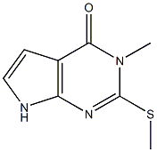 4-methyl-3-methylsulfanyl-2,4,9-triazabicyclo[4.3.0]nona-2,7,10-trien-5-one 结构式