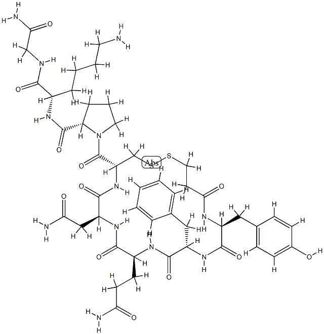 (DEAMINO-CYS1,LYS8)-VASOPRESSIN 结构式